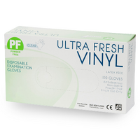 STEELDRILL Ultra Fresh Clear Vinyl Powder-Free Gloves - Large - 100/pk