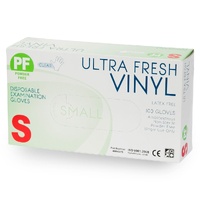 STEELDRILL Ultra Fresh Clear Vinyl Powder-Free Gloves - Small - 100/pk