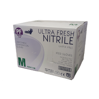 STEELDRILL Ultra Fresh Blue Nitrile Powder-Free Gloves - Medium - 1000/Carton