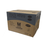 STEELDRILL Ultra Fresh Black Nitrile Powder-Free Gloves - Mediun - 1000/Carton