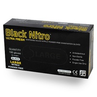 STEELDRILL Nitrile Gloves Powder Free Black S - 1000Pcs/C