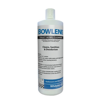 Whiteley Bowlene labelled bottle 1 litre empty