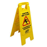 SABCO Caution Wet Floor Sign Yellow