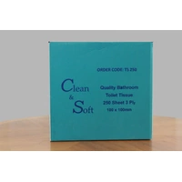 CLEAN & SOFT 250 Sheets 3 ply 10x10cm