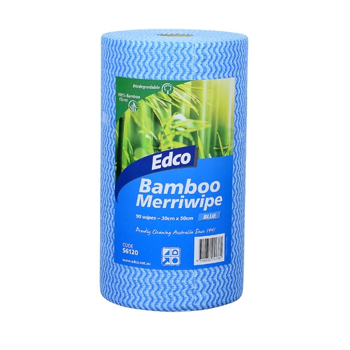 EDCO Bamboo Merriwipe Roll Blue - 90 wipes
