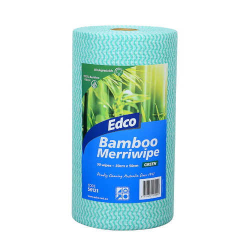 EDCO Bamboo Merriwipe Roll Green - 90 wipes