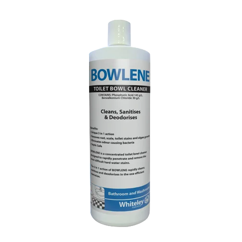 Whiteley Bowlene labelled bottle 1 litre empty