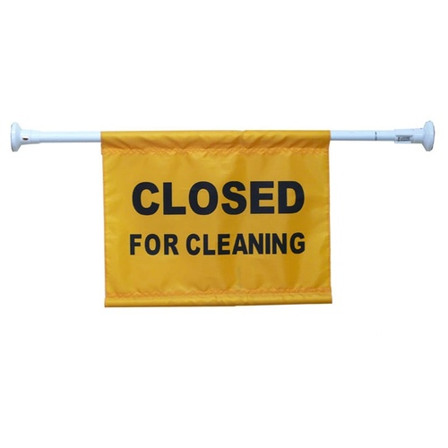 NAB CLEAN Springloaded Door Sign Closed For Cleaning