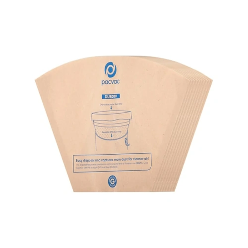 PACVAC Dust Bag - Disposable - Paper - Cone - 10pk