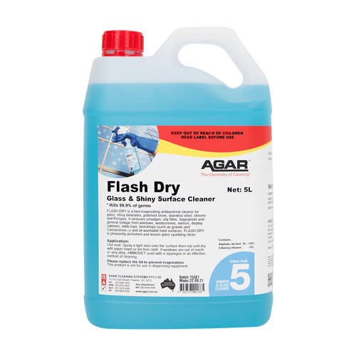 AGAR Flash Dry Glass Cleaner - 5L