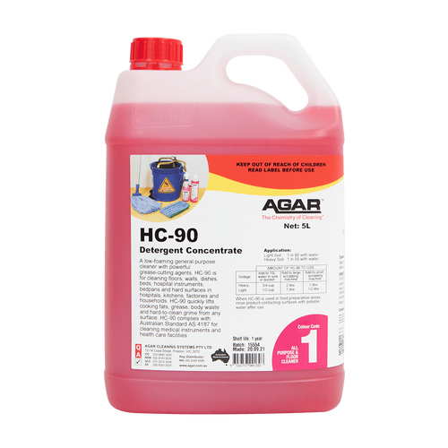 AGAR HC-90 Detergent Concentrate - 5L