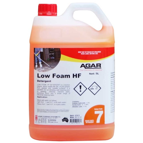AGAR Low Foam HF Detergent - 5L