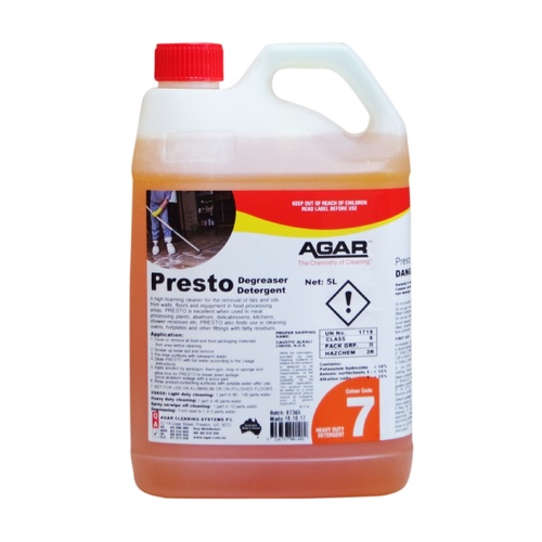 AGAR Presto Degreaser - 5L