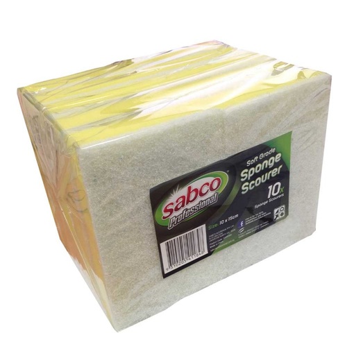 SABCO Soft grade Sponge Scourer x10