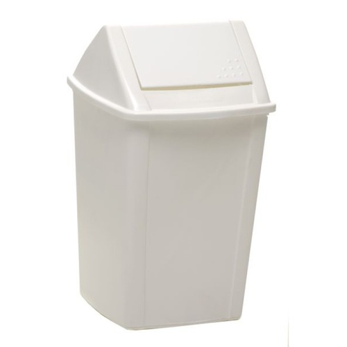 SABCO 30L Swing Top Tidy Bin (White)