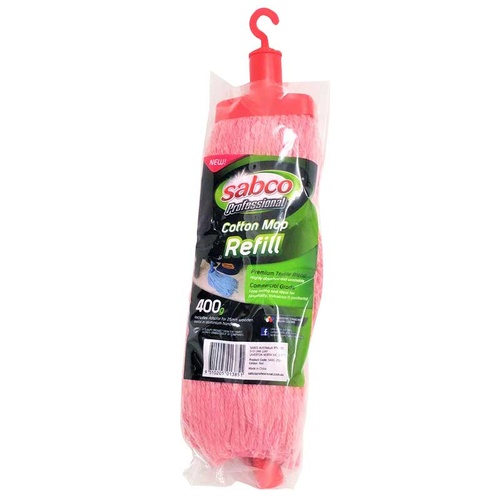 SABCO Contractor Cotton Mop 400g Red