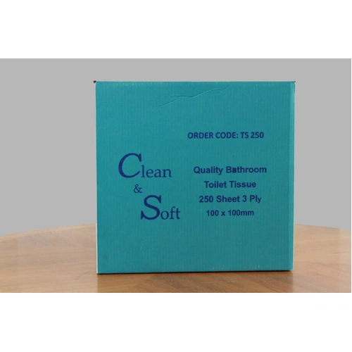 CLEAN & SOFT 250 Sheets 3 ply 10x10cm