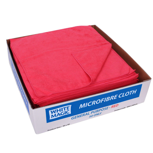 WHITE MAGIC Microfibre Gen Purpose Cloth Red