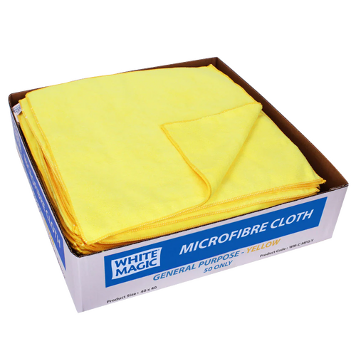 WHITE MAGIC Microfibre Gen Purpose Cloth Yellow
